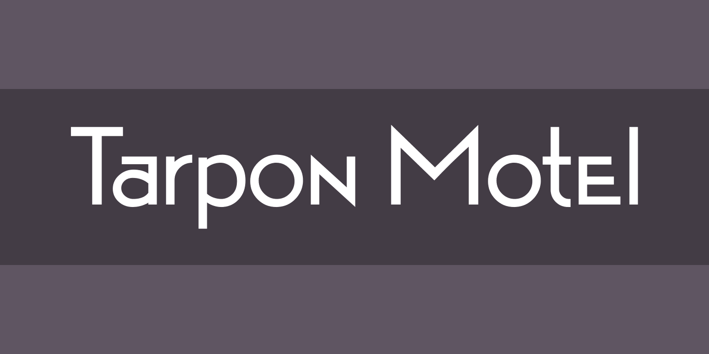Tarpon Motel Font preview
